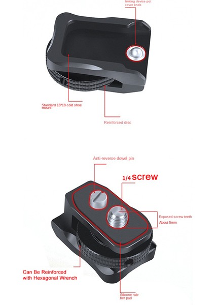 Sıcak Ayakkabı Adaptörü 1/4 Vida Güvenlik 360 Döndürülebilir Dslr Kamera Takımı Mikrofon Monitör Flaş Işık Soğuk Ayakkabı Montajı, Tip A (Yurt Dışından) modelleri