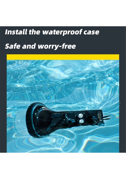 Sualtı Dalış Su Geçirmez Muhafaza Kılıfı Djı Osmo Pocket 2 Sabitleyici Yüzdürme Yüzen Çubuk Aksesuarı (Yurt Dışından)