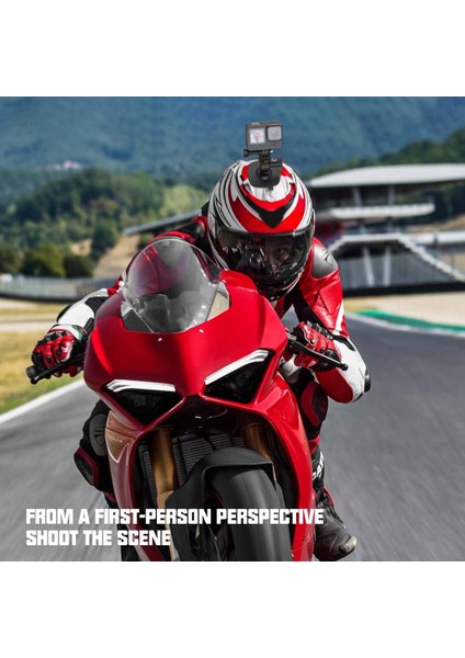 Gopro 12 11 INSTA360 X4 X3 Motosiklet Ön Cam Kask Kavisli Düz Montajlar Için Action Kamera Esnek Sabit Taban (Yurt Dışından) fiyatları