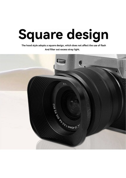 52MM Kalibre Slr Mikro-Tek Lens Parasoley Kare Alüminyum Alaşımlı Lens Parasoley Sony, Canon, Nikon, Fujifilm Kameralar Için Siyah (Yurt Dışından) fırsatları