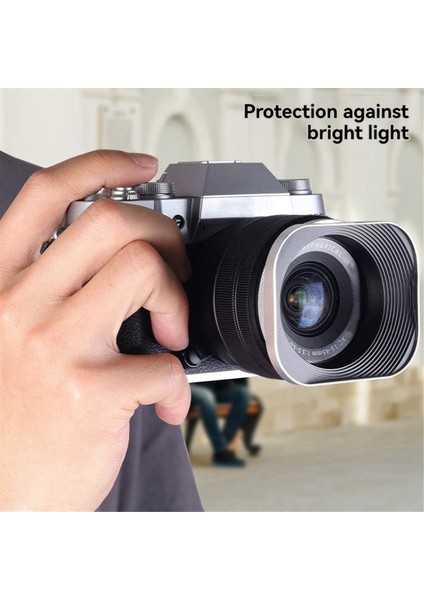 52MM Kalibre Slr Mikro-Tek Lens Parasoley Kare Alüminyum Alaşımlı Lens Parasoley Sony, Canon, Nikon, Fujifilm Kameralar Için Siyah (Yurt Dışından) indirimleri