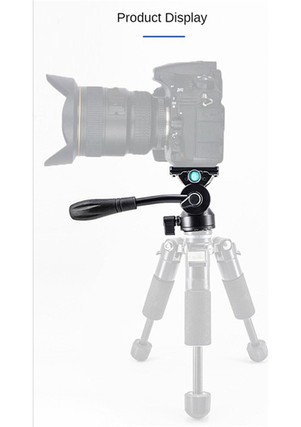 Mini Panoramik Tripod Başlığı Hidrolik Sıvı Video Sönümleme Metal Başlığı Tripod Monopod Kamera Tutucu Standı Için (Yurt Dışından)