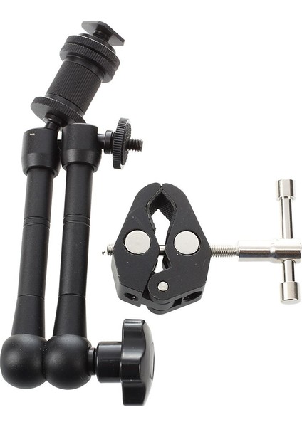 Dslr Için 11" Inç Sürtünmeli Eklemli Sihirli Kol + Süper Kelepçe Yengeç Pense Klipsi (Yurt Dışından)