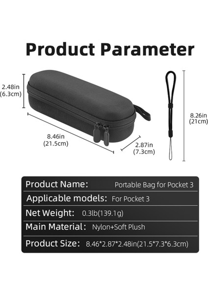 Taşıma Çantası Kamera Seyahat Koruyucu Taşıma Saklama Çantası Askılı Karabina Osmo Pocket 3 Aksesuarları (Yurt Dışından) indirimleri