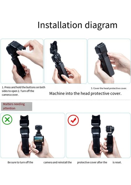 Djı Osmo Pocket 3 Kamera Lens Güneşlik Güneşlik Güneşlik Güneşlik ve Gimbal Koruyucu Kapak Koruyucu Için Startrc (Yurt Dışından) indirimleri