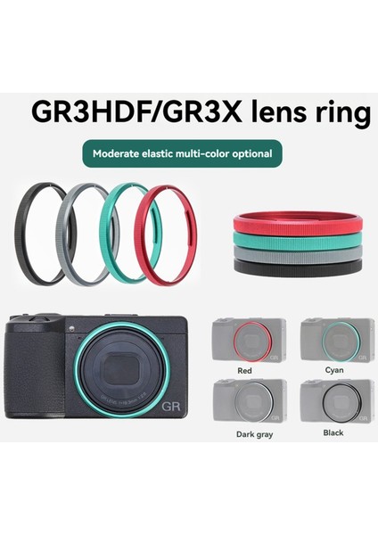 Ricoh gr Iıı GR3X/GR3 Hdf Kamera Alüminyum Alaşımlı Lens Dekorasyon Halkası Kapağı Siyah Için Kamera Lens Halkası (Yurt Dışından) fırsatları