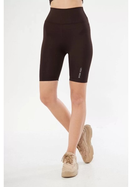 Biker Sporcu Şort - Kahve indirimleri