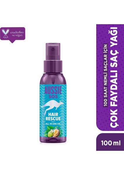 Sos Hair Rescue All In One 100 Saat Nemli Saçlar Için Saç Yağı 100 ml