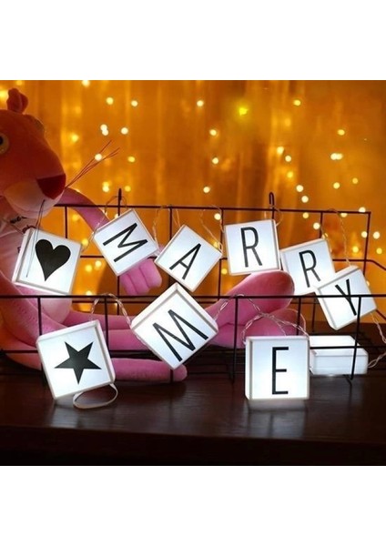 10LU Lightbox Işıklı Harf Mesaj Panosu Dekoratif Harf Işık Zinciri fiyatları