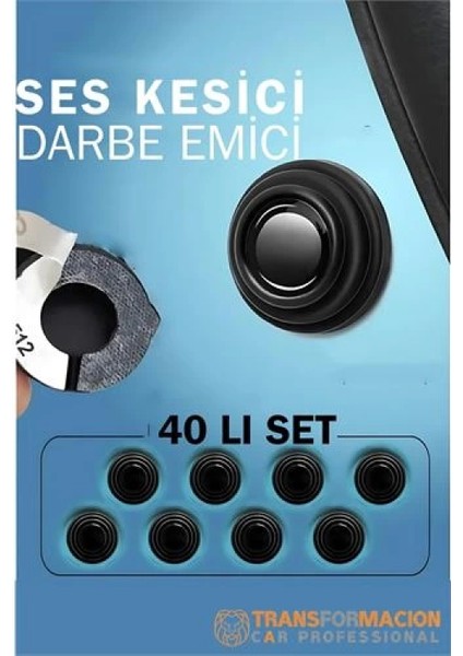 Ses Emici Kauçuk Conta Kapı Bagaj Kaput Titreşim Kesici 40 Lı Set fiyatları