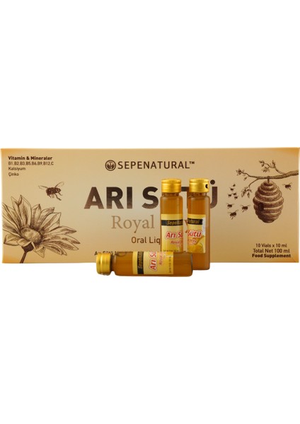 Arı Sütü 500 Mg Likid 10 X 10 Ml
