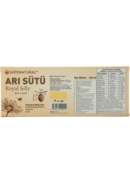 Arı Sütü 500 Mg Likid 10 X 10 Ml modelleri