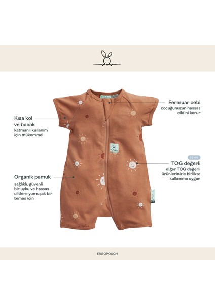 Organik Pamuklu Kısa Tulum 0.2 TOG indirimleri