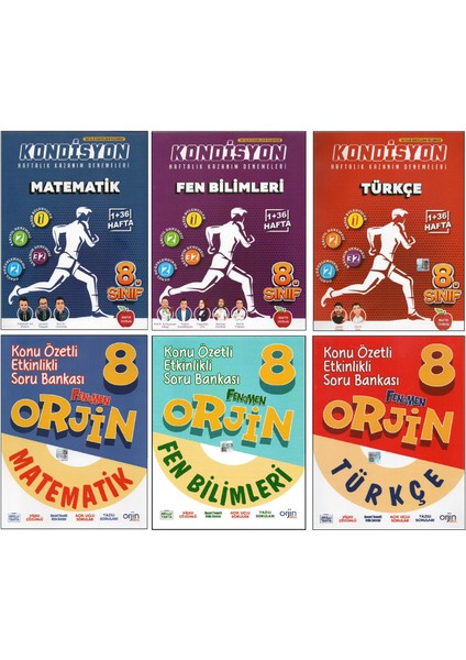 Newton Kondisyon+Orjin Matematik+Türkçe Fen B. (6 Kitap)