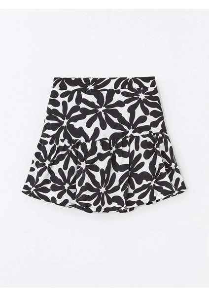 Lcw Kids Siyah Beli Lastikli Kız Çocuk Şort Etek