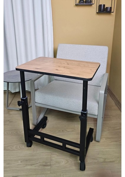 Yükseklik Ayarlı Laptop Masası - Çalışma Masası - (40X60 cm Mdf Tablalı / Tekerlekli) fiyatları