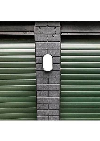 Ekim Aydınlatma Balkon ,teras,banyo,wc Oval Ledli Duvar Armatürü 15-20 Watt Beyaz Işık Siyah Kasa modelleri