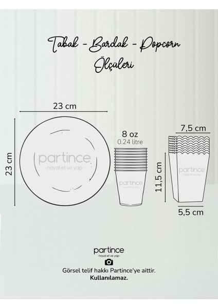 8 Kişilik Pastel Kelebek Çiçek Tema Kullan At Karton Popcorn Mısır Kutusu- Tabak-Bardak-Çatal Kaşık Bıçak Parti Seti modelleri
