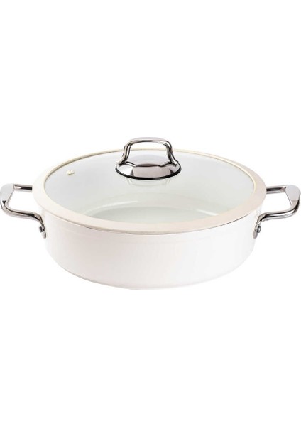 Deluxe Krem Seramik 5 Parça Tencere Seti (8695835420936) modelleri