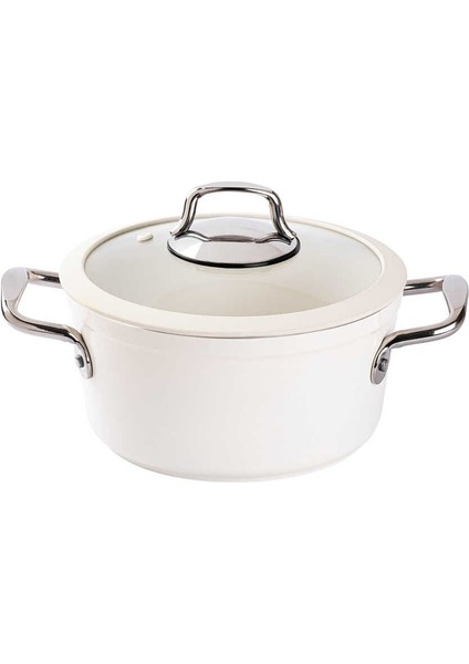 Deluxe Krem Seramik 5 Parça Tencere Seti (8695835420936) fırsatları