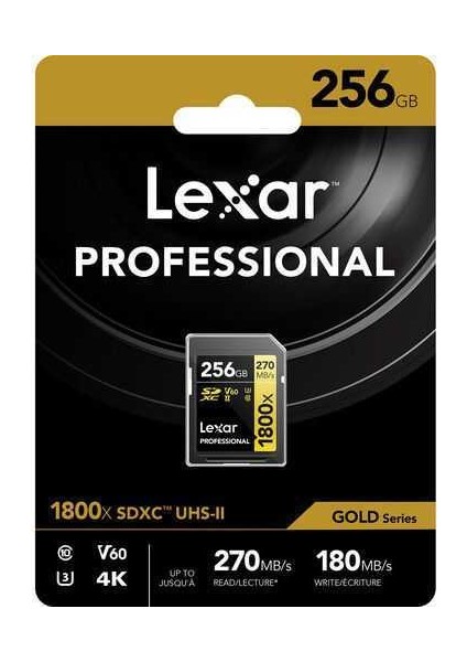 256GB Gold Series 1800X Uhs-Iı Sdxc Hafıza Kartı 270MBS fiyatları