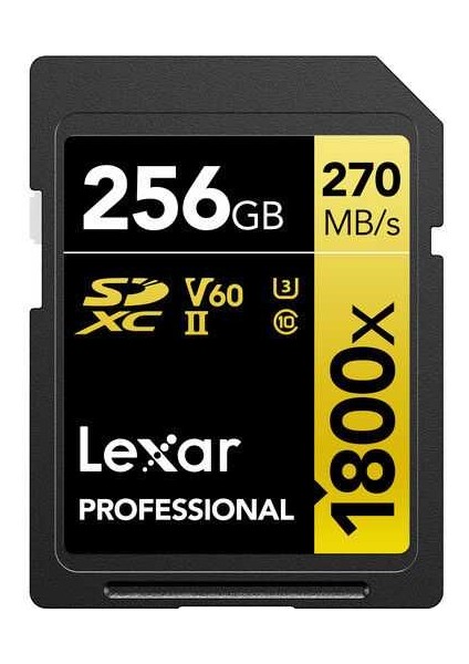 256GB Gold Series 1800X Uhs-Iı Sdxc Hafıza Kartı 270MBS modelleri