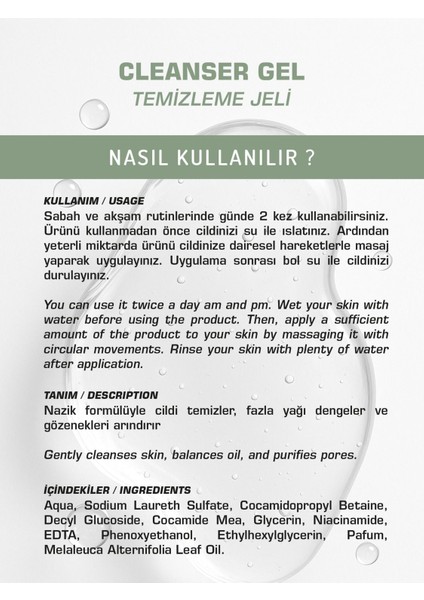 2-Li Cleasing Yüz Temizleme Jeli