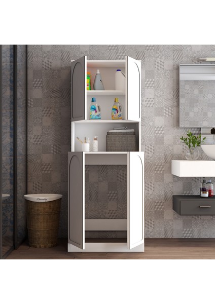 Variant Lyon Çamaşır Makinesi Dolabı V101 - Beyaz indirimleri