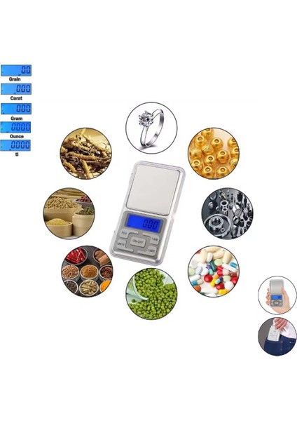 Küçük Dijital Hassas Cep Ölçeği Mücevher Vb. Terazisi LCD Elektronik Kuyumcu Tartısı Sayma Modlu (Max: 300 Gr) fiyatları