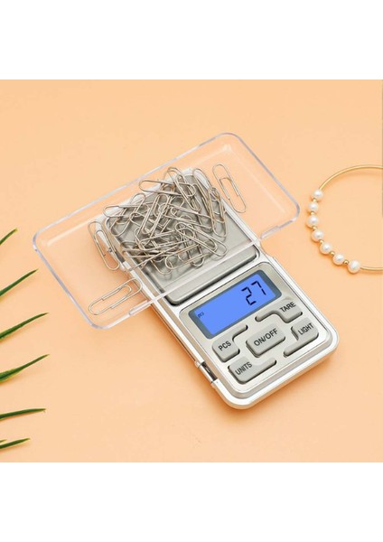 Küçük Dijital Hassas Cep Ölçeği Mücevher Vb. Terazisi LCD Elektronik Kuyumcu Tartısı Sayma Modlu (Max: 300 Gr)
