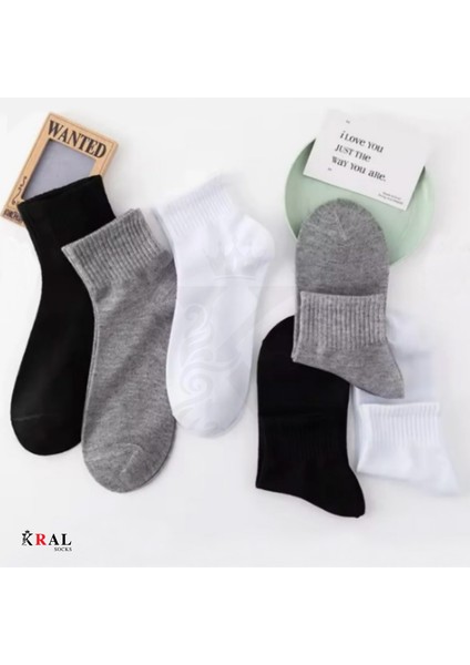 12 Çift Unisex Spor Tenis Kolej Çorabı – Pamuklu Nefes Alabilen Rahat Çorap Seti indirimleri