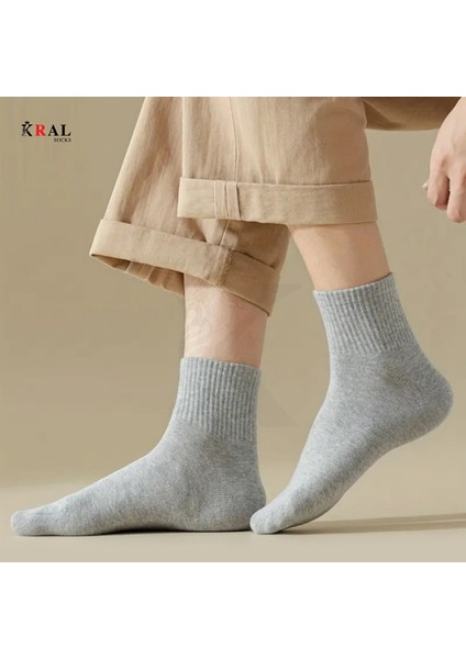 12 Çift Unisex Spor Tenis Kolej Çorabı – Pamuklu Nefes Alabilen Rahat Çorap Seti