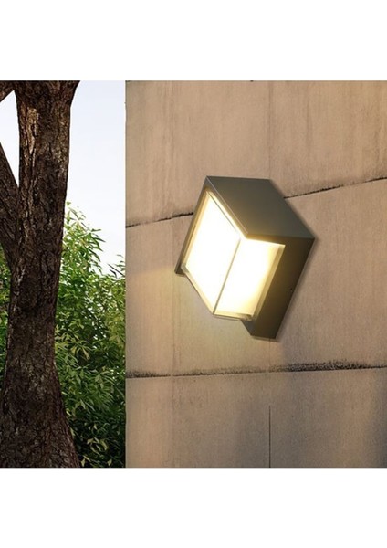 Ekim Aydınlatma 12 Watt 3000K Ledli Dış Mekan,balkon,bahçe,duvar,teras,kamelya Apliği, LED Armatür