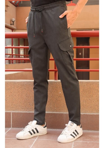 Erkek, bel bağcıklı, kargo cepli, regular fit, poliviskon kumaş pantolon 24INP242 fiyatları