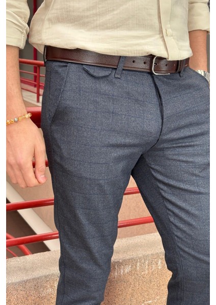 Erkek, cep detaylı, Old Money culture, Ekose desenli, Poliviskon kumaş, pantolon fiyatları