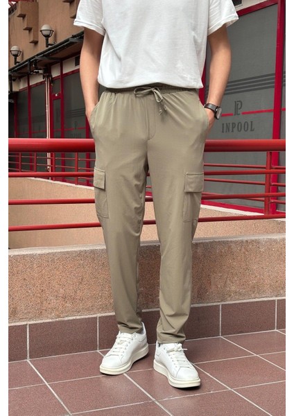Erkek, Regular Fit, Paraşüt Kumaş, Kargo Cep, Lastikli Pantolon 24ınp276