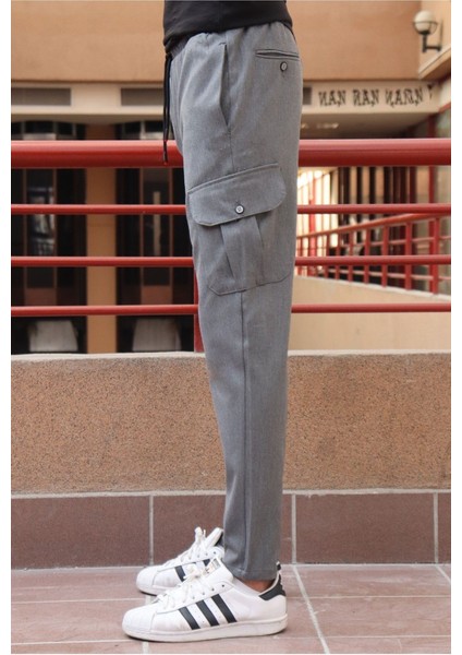 Erkek, bel bağcıklı, kargo cepli, regular fit, poliviskon kumaş pantolon 24INP242 fiyatları