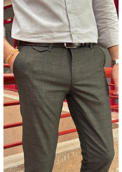 Erkek, cep detaylı, Old Money culture, Ekose desenli, Poliviskon kumaş, pantolon modelleri