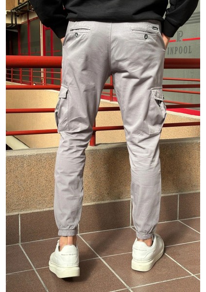 Erkek, Bel Ve Paça Lastikli, Kargo Cep, Gabardin Pantolon fırsatları