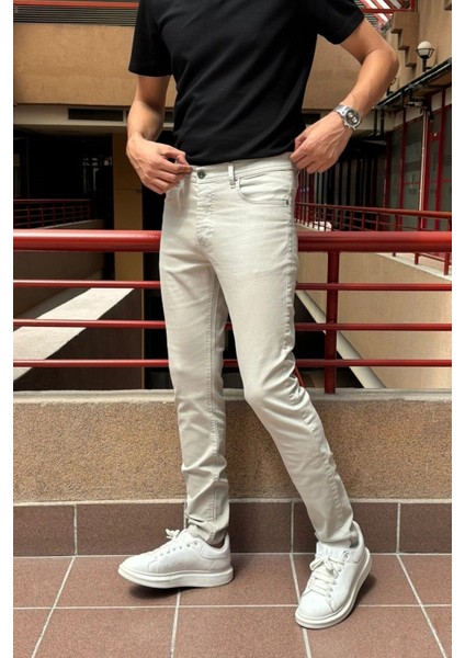 Erkek, Slim-fit, Dar Kesim, Gabardin Pantolon 085