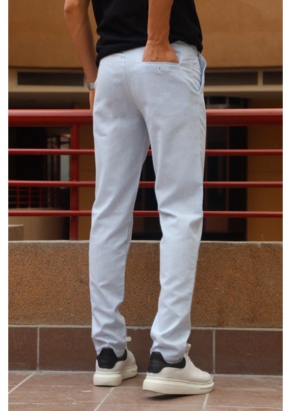 Erkek Arka Bel Lastik Detay Pamuk-keten Yazlık Pantolon fırsatları
