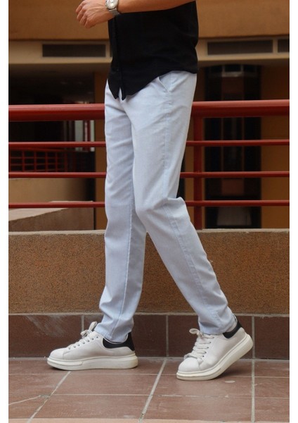 Erkek Arka Bel Lastik Detay Pamuk-keten Yazlık Pantolon indirimleri