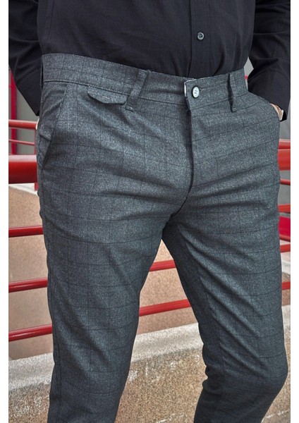 Erkek, cep detaylı, Old Money culture, Ekose desenli, Poliviskon kumaş, pantolon modelleri