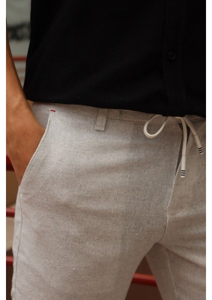 Erkek Arka Bel Lastik Detay Pamuk-keten Yazlık Pantolon indirimleri