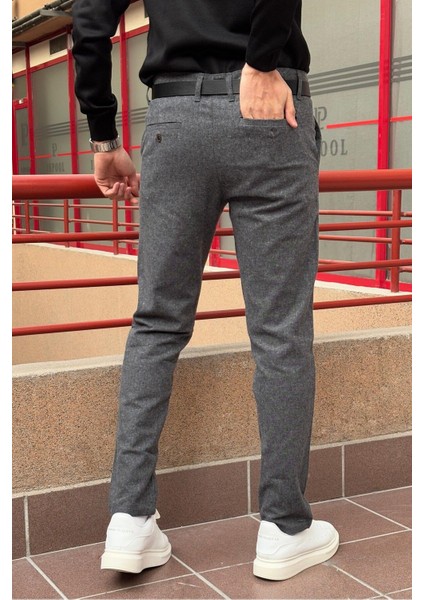 Erkek, Füme, Slim fit, pamuklu dokuma pantolon fırsatları