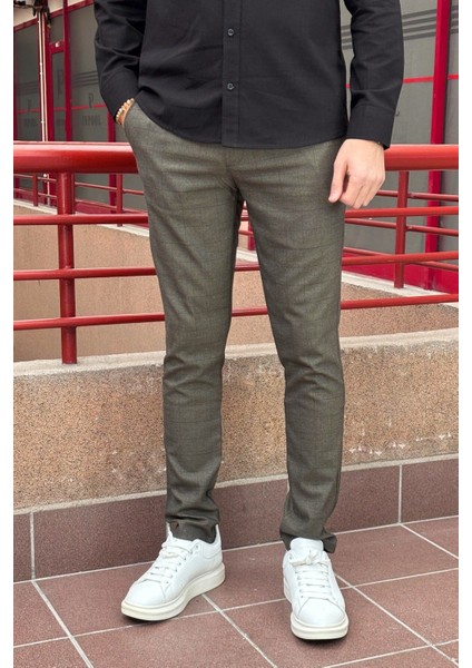 Erkek, cep detaylı, Old Money culture, Ekose desenli, Poliviskon kumaş, pantolon fırsatları