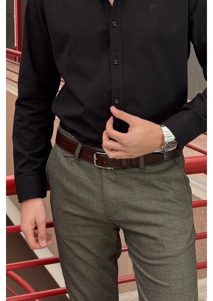 Erkek, cep detaylı, Old Money culture, Ekose desenli, Poliviskon kumaş, pantolon