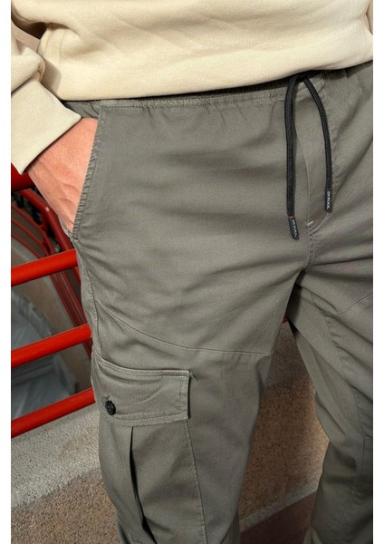 Erkek, Bel Ve Paça Lastikli, Kargo Cep, Gabardin Pantolon indirimleri