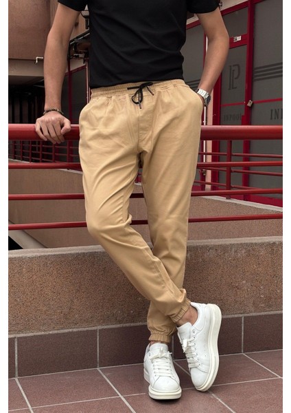 Erkek, Bel Ve Paça Lastikli, Esnek Kumaş, Jogger Pantolon modelleri