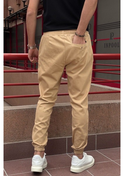 Erkek, Bel Ve Paça Lastikli, Esnek Kumaş, Jogger Pantolon fırsatları